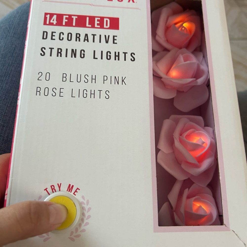 Bella Luxx Blush Pink Rose LED String Lights